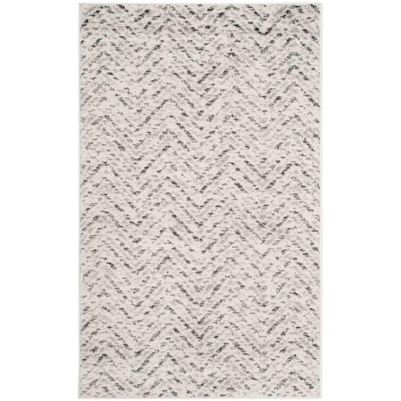Safavieh Adirondack Power Loomed Small Rectangle Rugs, Ivory and Charcoal - 4 x 6 ft. ADR104N-4